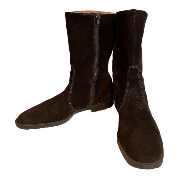 J. Crew Shoes - J Crew Womens Chelsea Brown Mid Calf Italian Leather Side Zip Boots Size 9.5